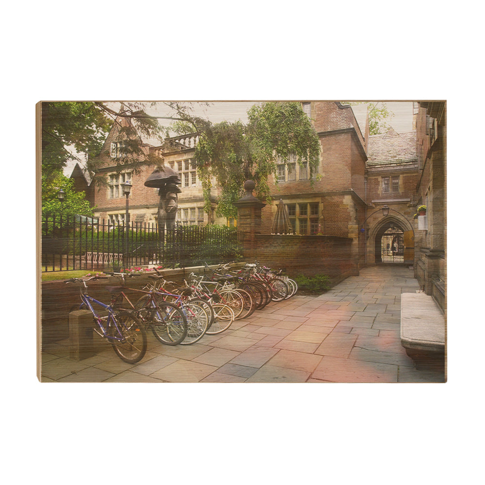 Yale Bulldogs - Bikes on Campus - College Wall Art #Canvas