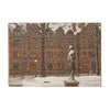 Yale Bulldogs - Snow on the old campus - College Wall Art #Wood
