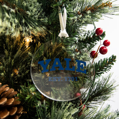 Yale Bulldogs - Yale Established 1701 Bag Tag & Ornament